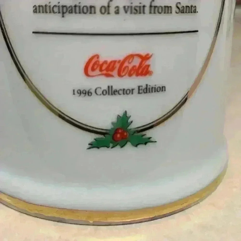 Vintage Set of 4 1996 Coca Cola "For Santa" Christmas Mugs/Tankards/Coffee/Tea - Picture 8 of 9